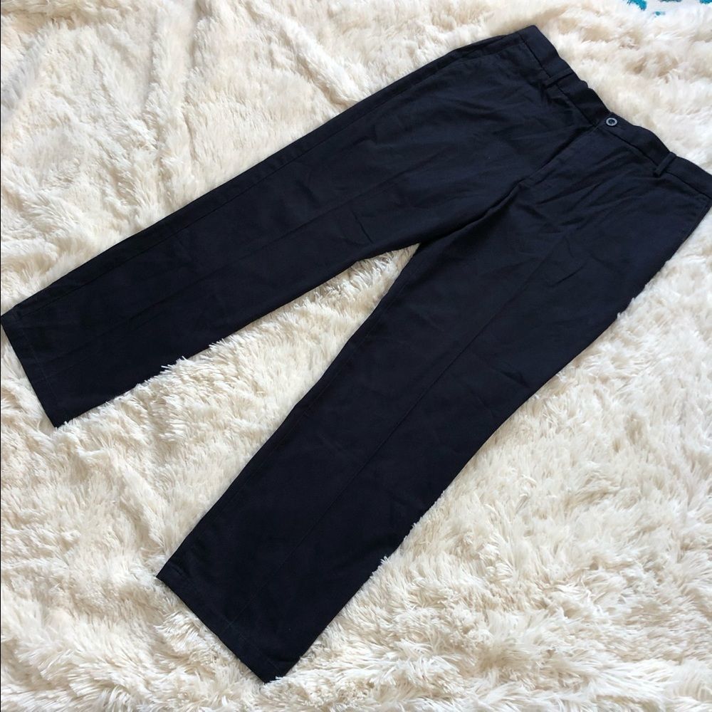 Dockers flat front navy chino pants